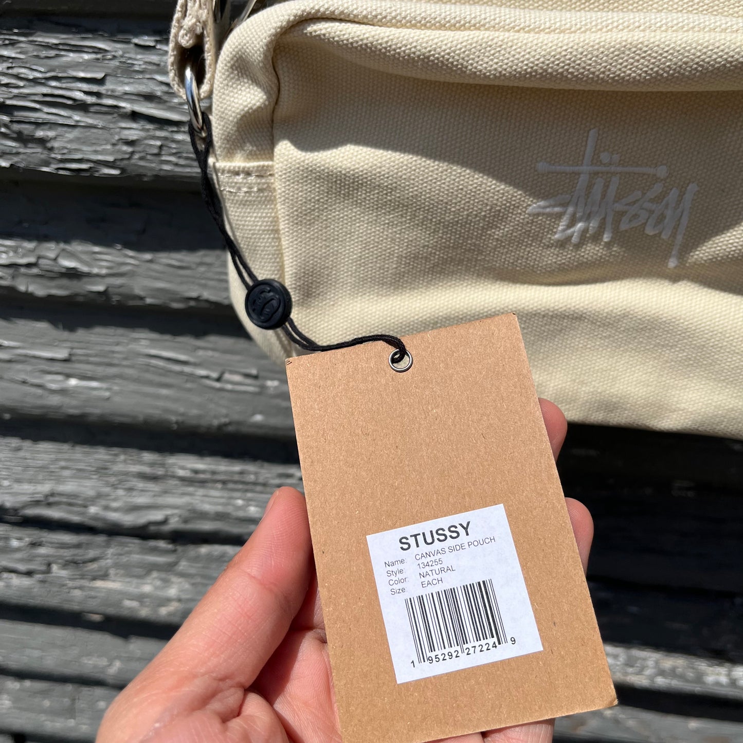 Stussy Canvas Pouch Bag - Cream