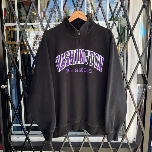 Vintage Washington Huskies Quarter Zip Sweater - Size XXL