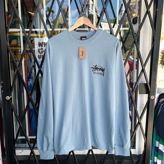 Stussy Vancouver Stock Long Sleeve Slate - Size M