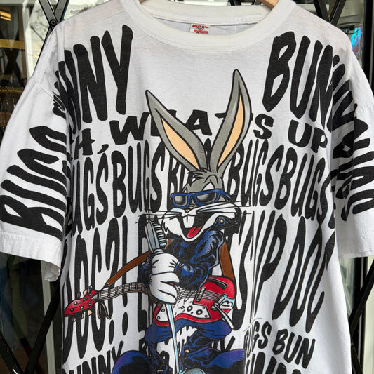 1996 Looney Tunes Bugs Bunny Rockstar Tee - Size XL