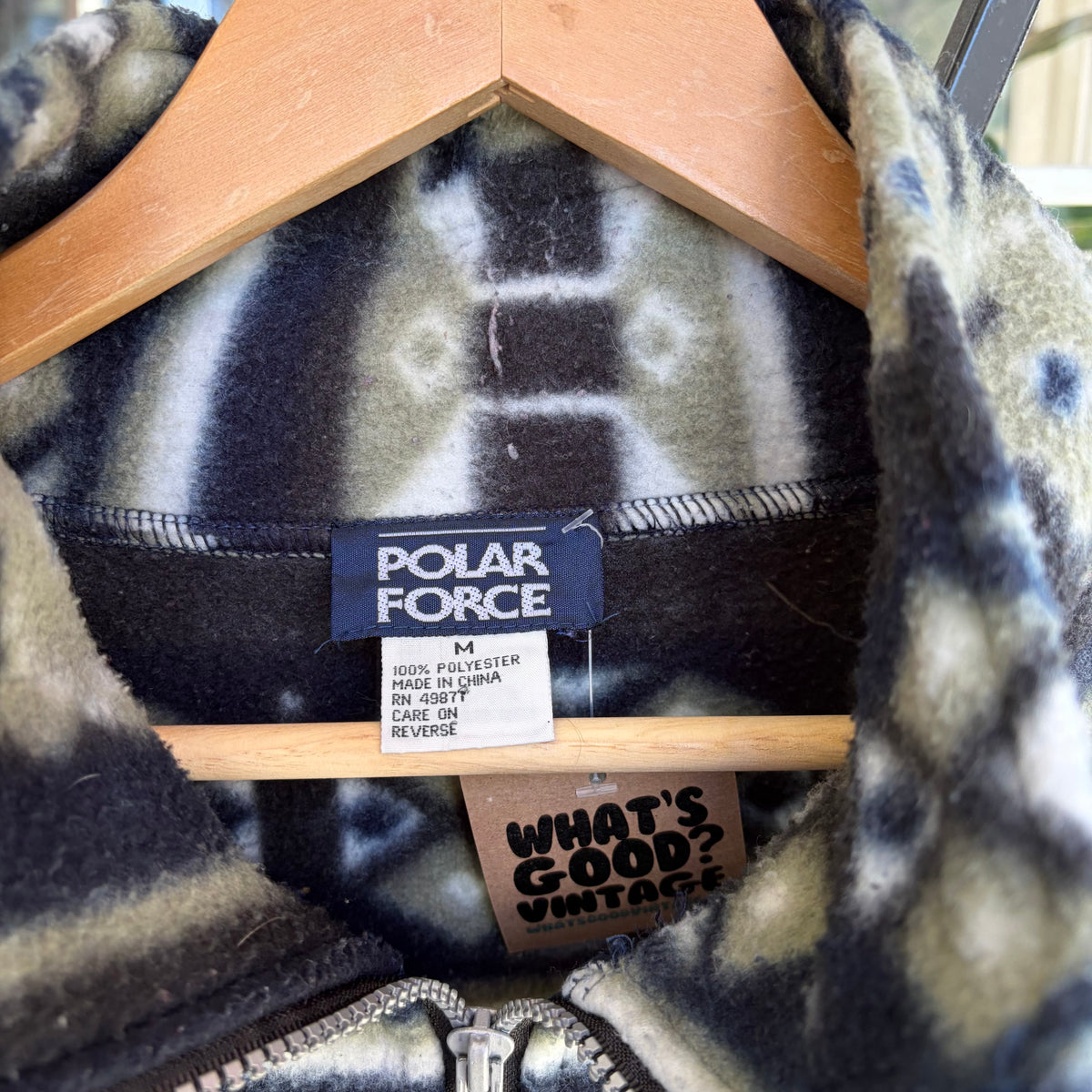 Vintage Quarter Zip Fleece Oversized Sweater - Size M