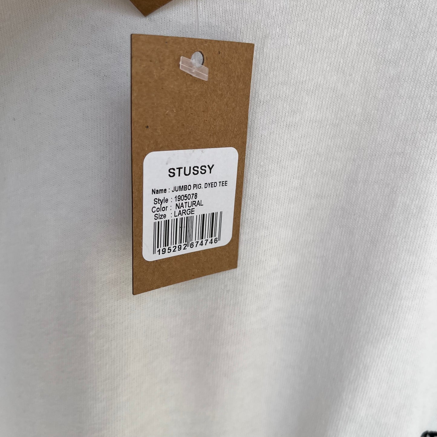 Stussy Jumbo Pig. Dyed Tee - Size L AS-IS
