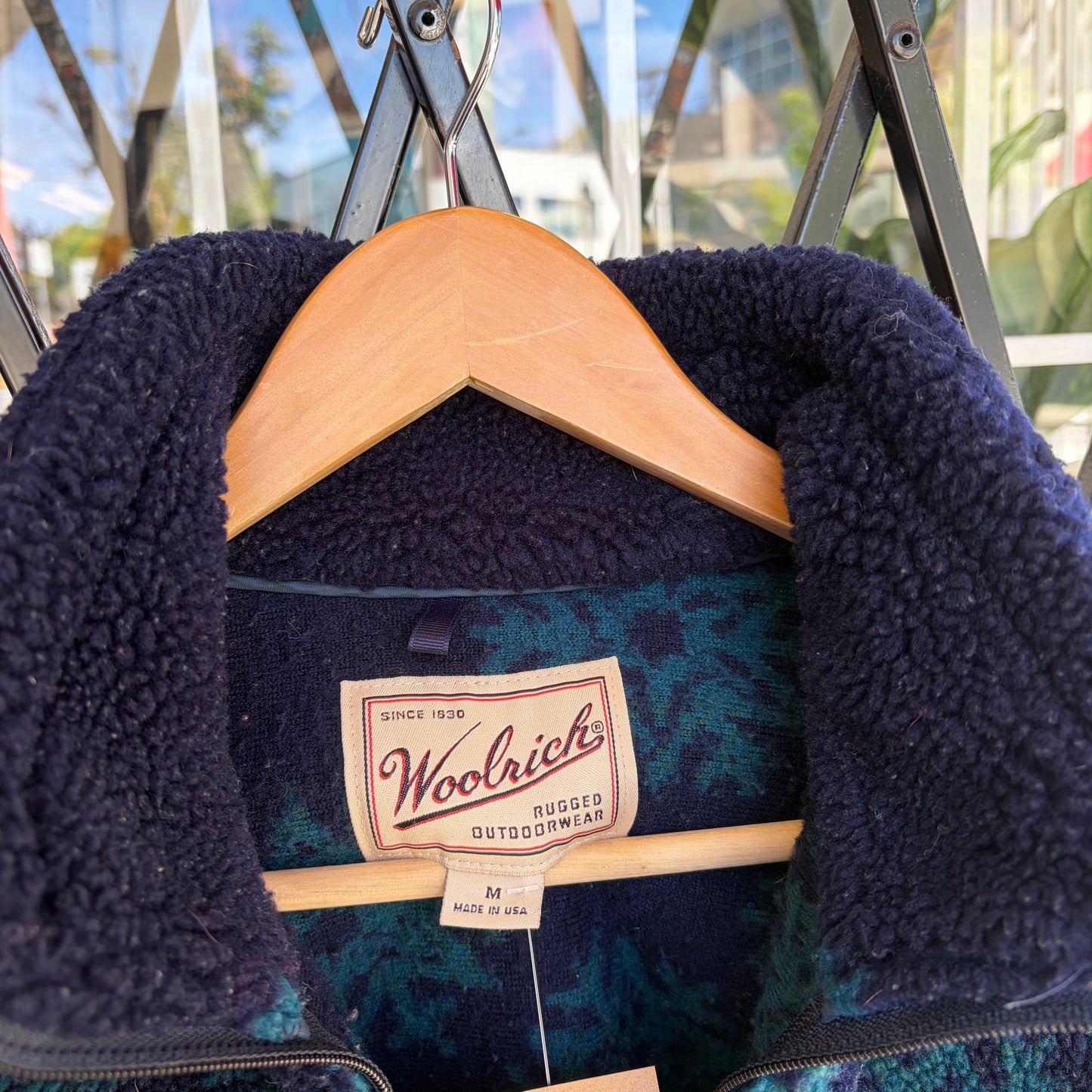 Vintage Woolrich Deep Pile Half Zip Sweater - Size M