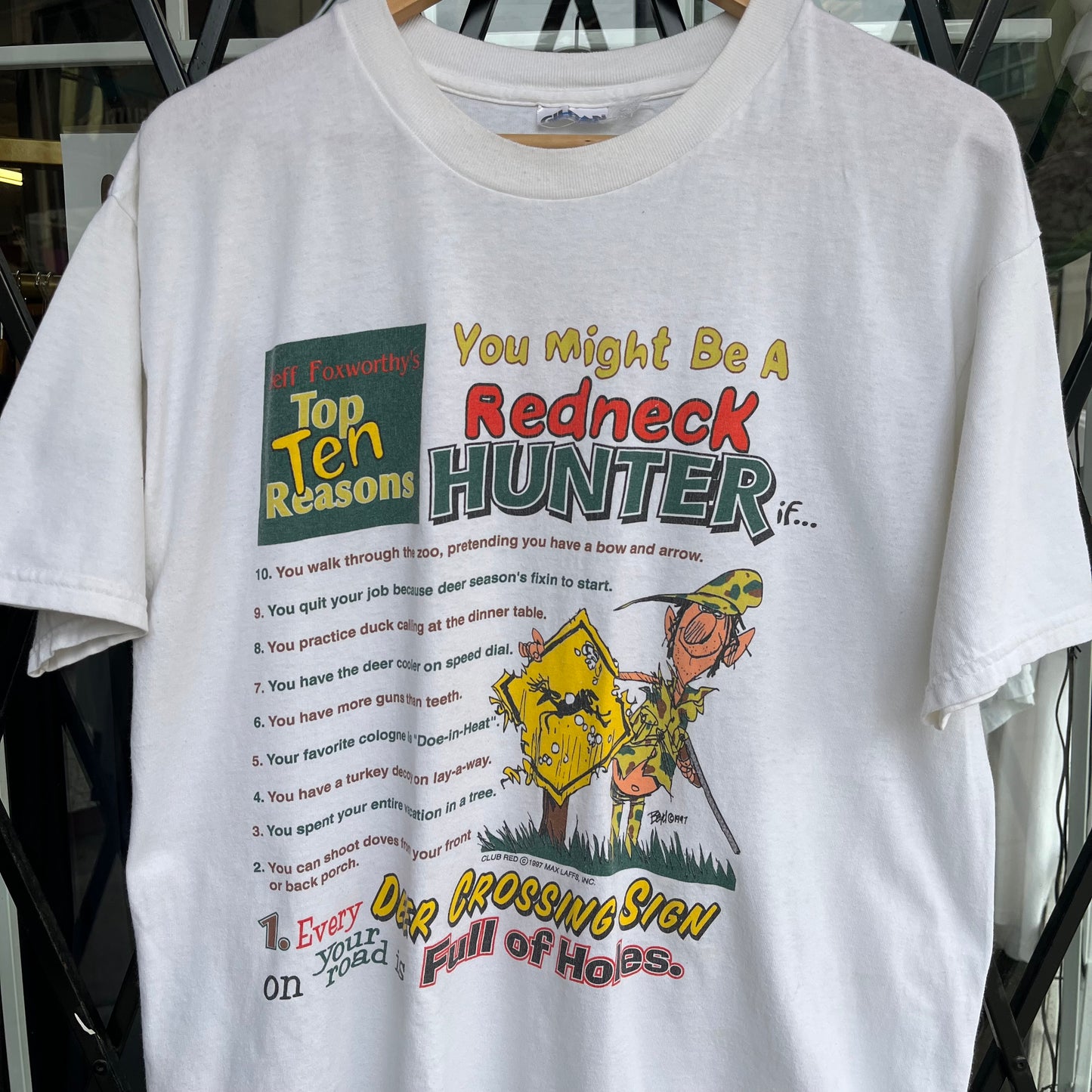 1997 Redneck Hunter Parody Tee - Size L