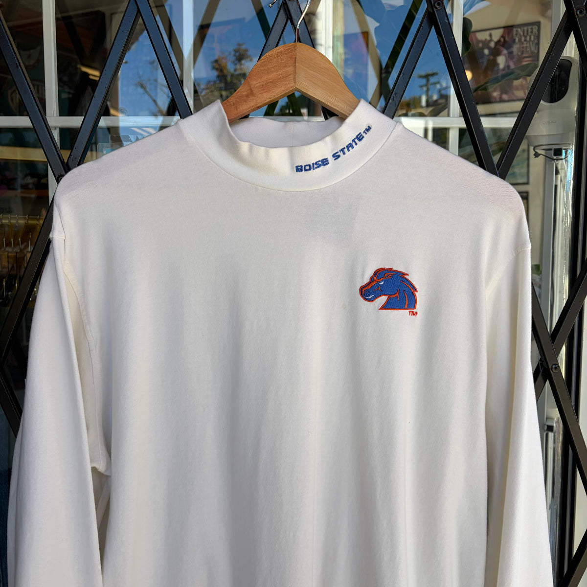 Vintage Boise State Mock Neck Long Sleeve - Size XL