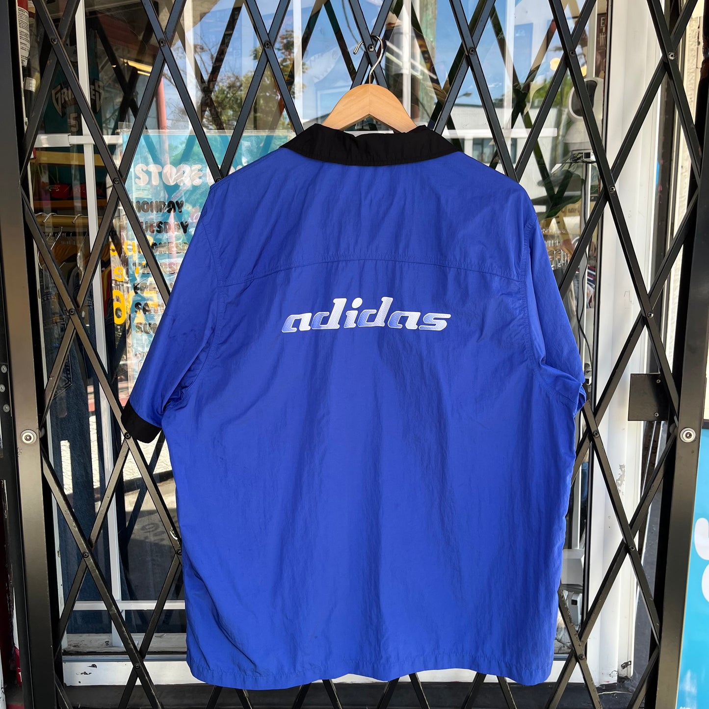 Adidas Nylon Short Sleeve Button Up - Size XL