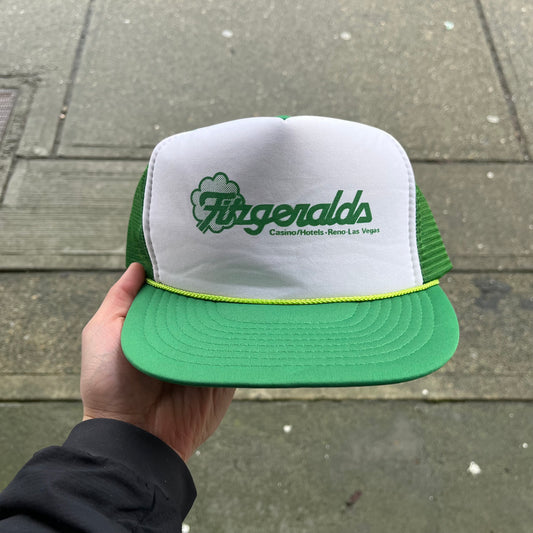 Vintage Fitzgeralds Las Vegas Trucker Hat Green