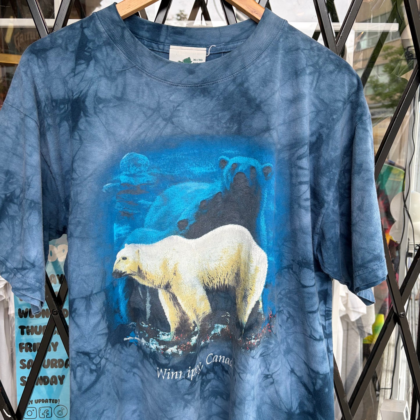 Vintage Polar Bear Tie Dye Tee - Size XXL