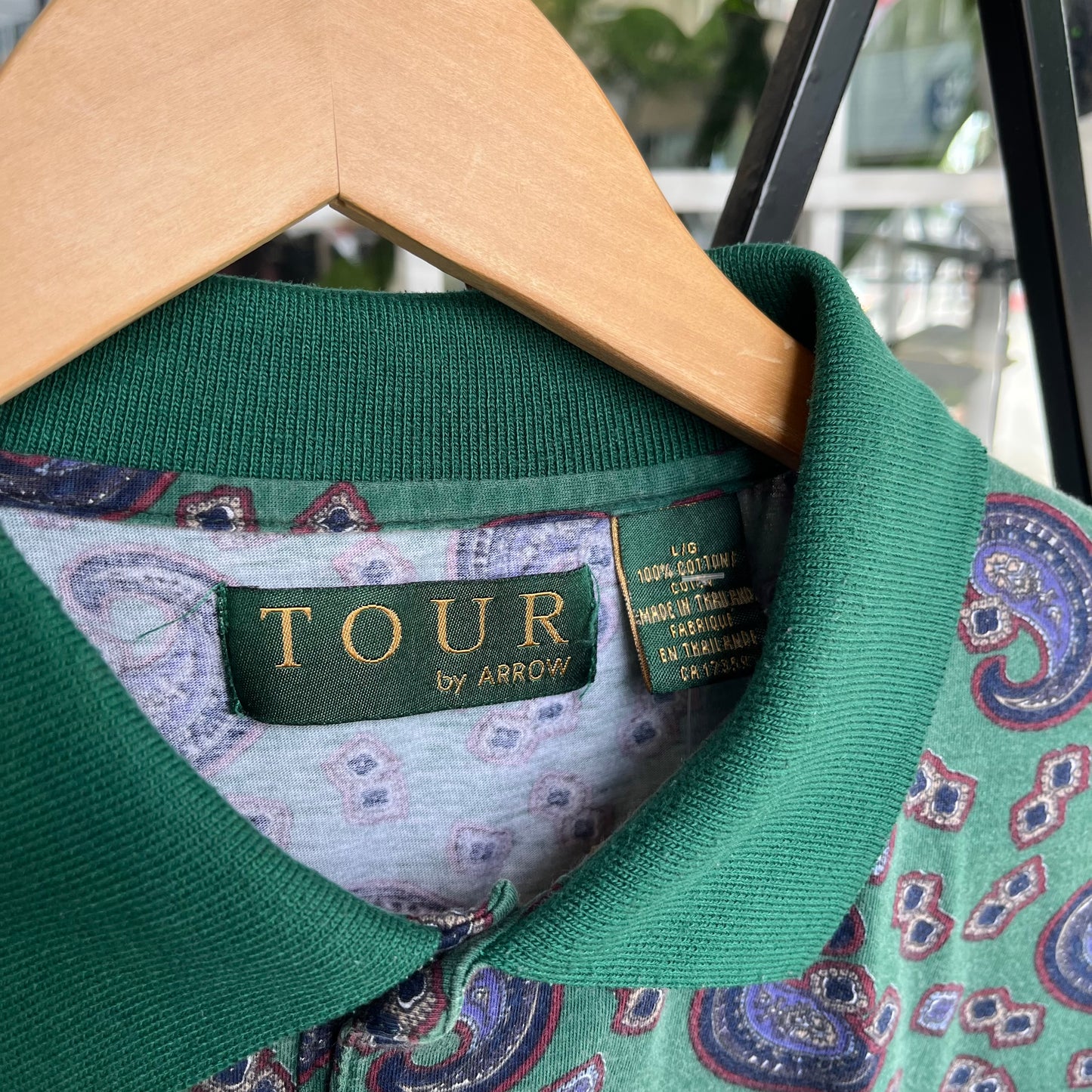 Vintage Paisley Polo Shirt - Size L