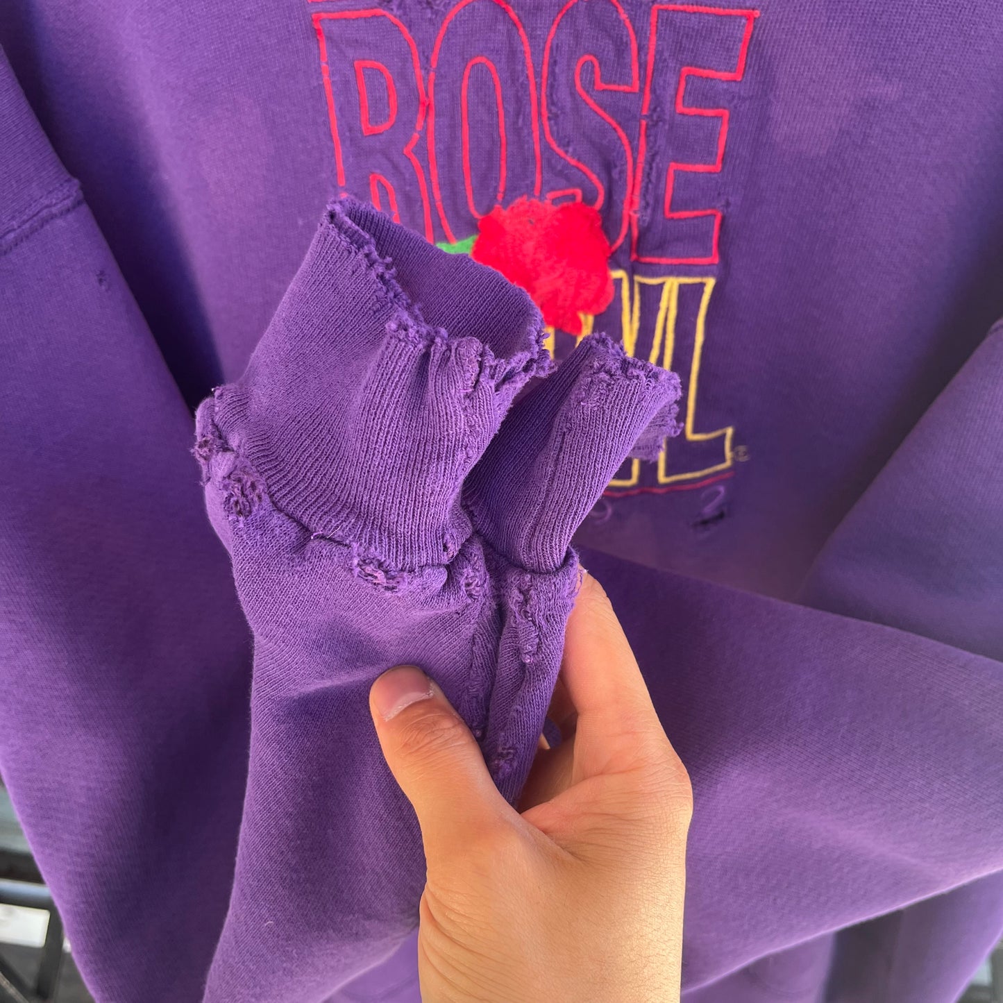 Distressed 1992 Huskies Rose Bowl Turtleneck Sweater - Size XL