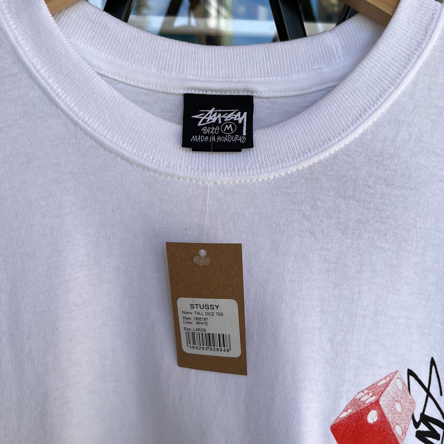 Stussy Tall Dice Tee White - Size M