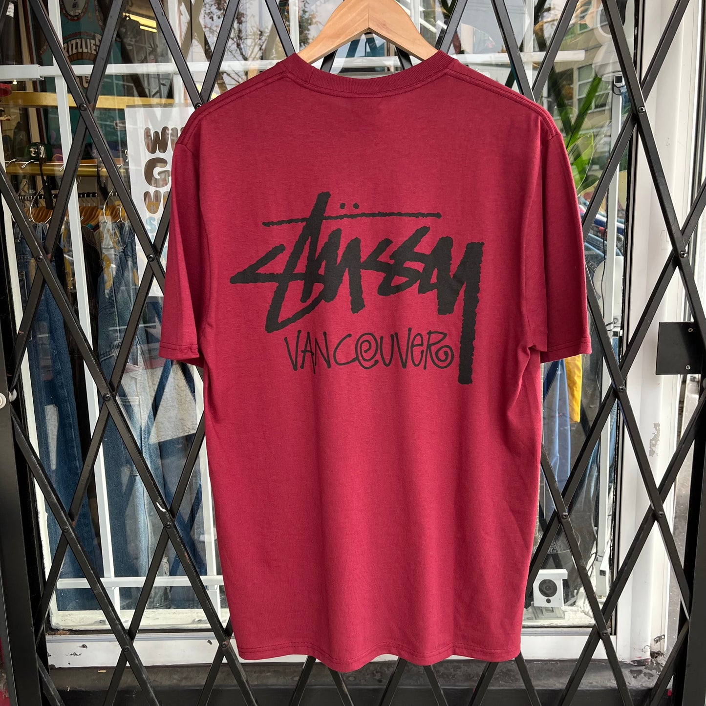 Stussy Stock Vancouver Tee Wine - Size M