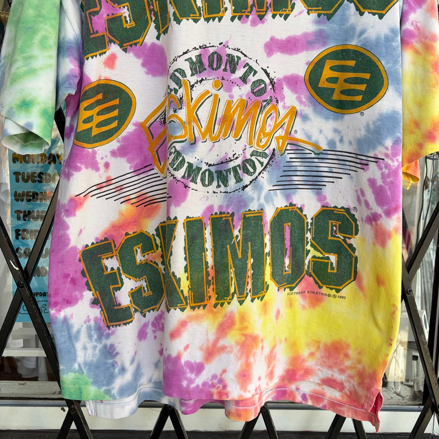 1992 Edmonton Eskimos Tie Dye Tee - Size L
