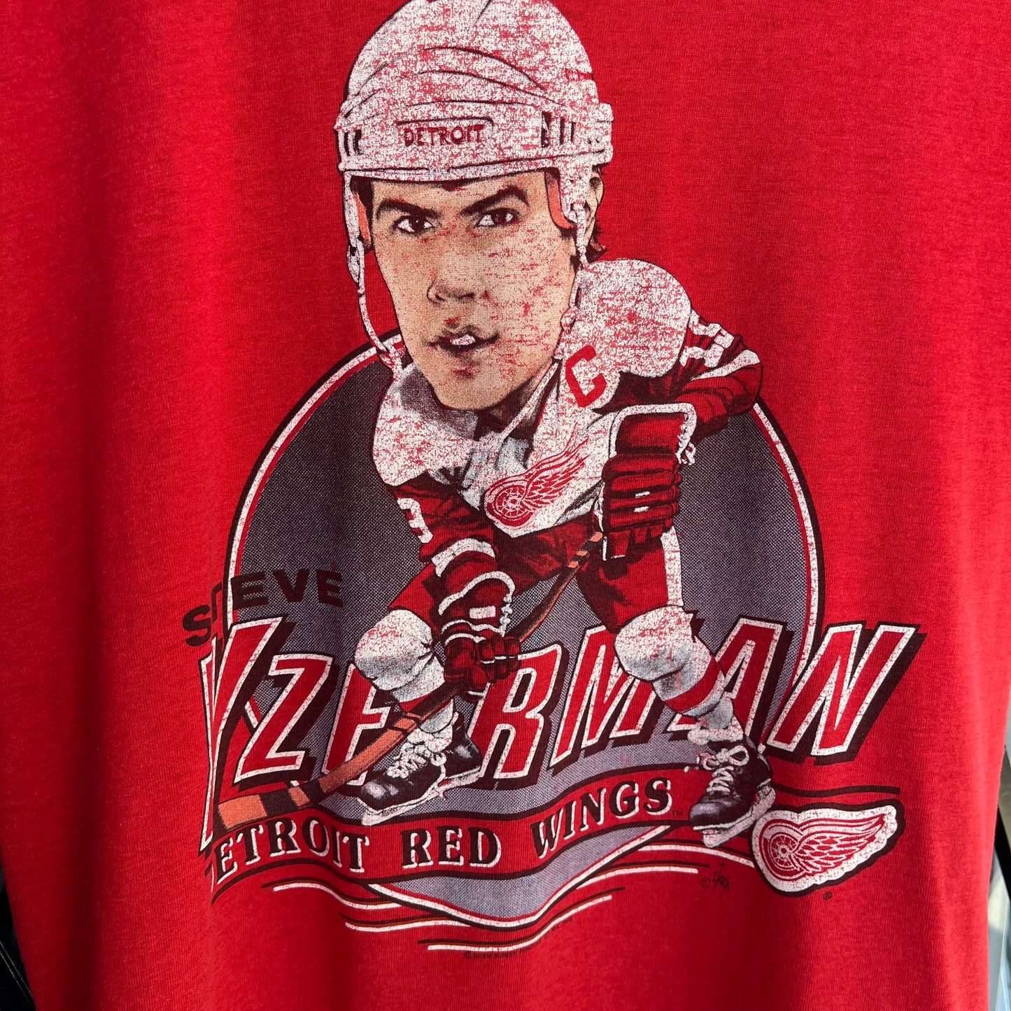 1989 Salem Steve Yzerman Redwings Bobblehead Tee - Size M