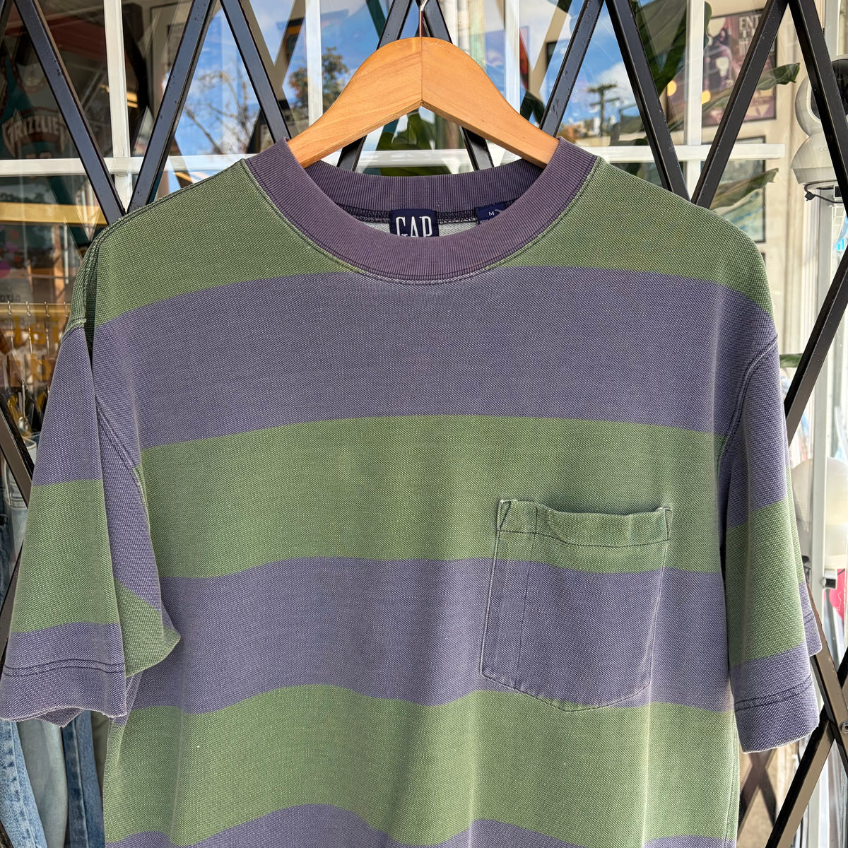 Vintage Gap Stripe Pocket Tee - Size M