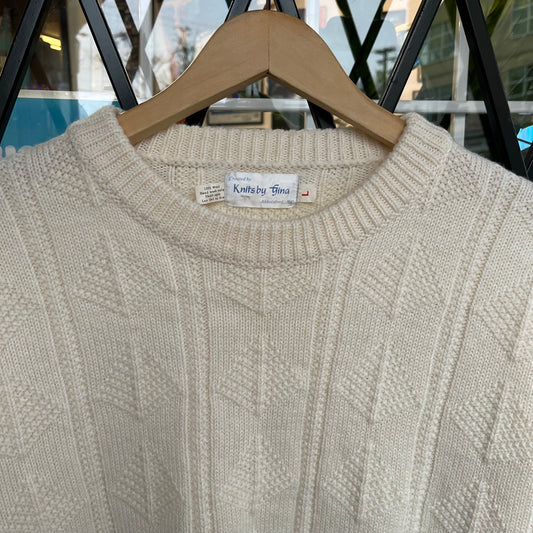 Vintage Wool Knit Sweater - Size L