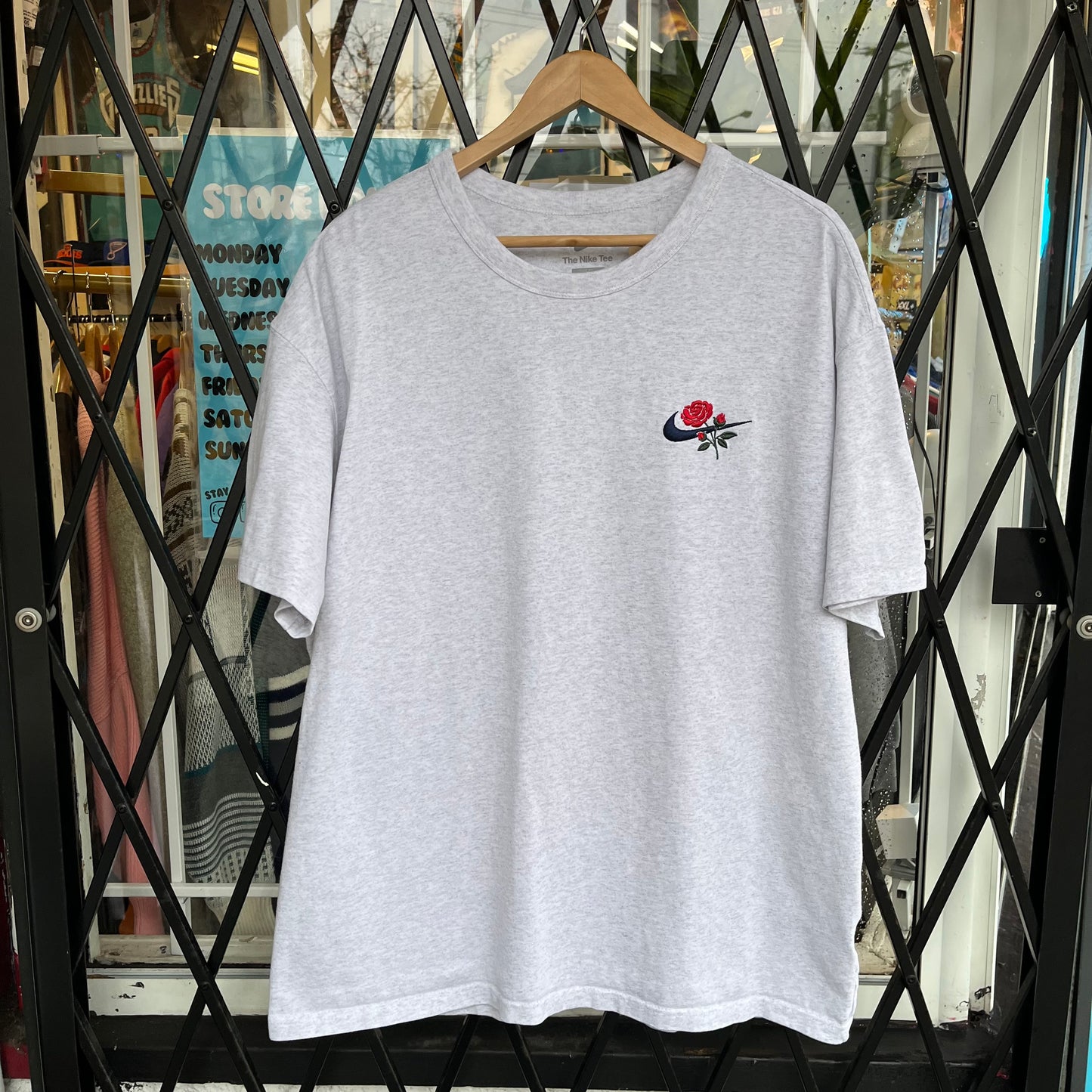Newer Nike Floral Embroidered Tee - Size XXL