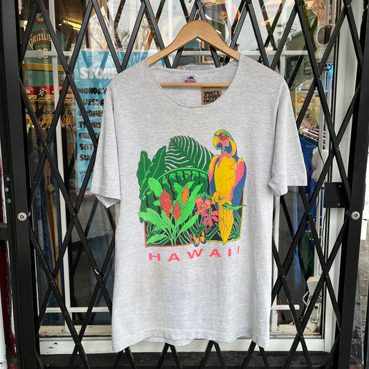 Vintage Chopped Parrot Hawaii Souvenir Tee - Size L