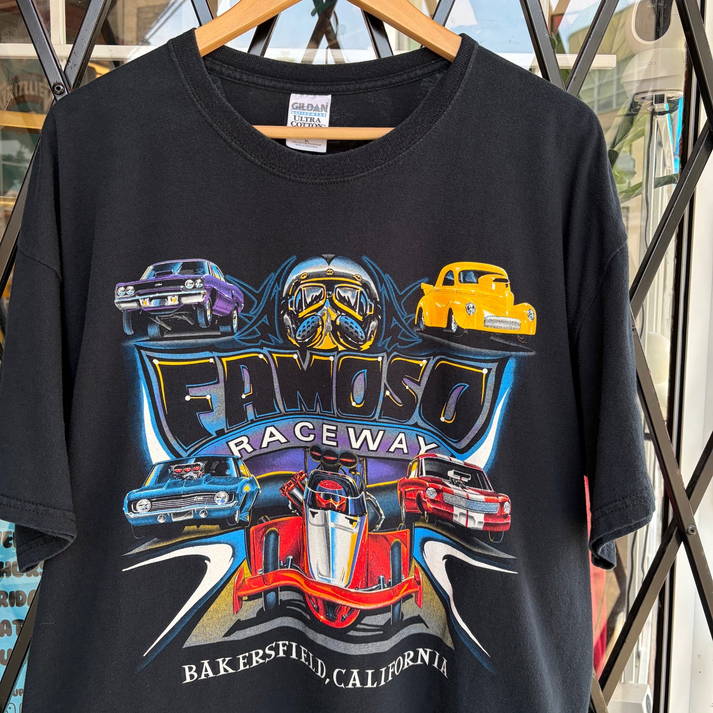 Vintage Famoso Raceway Car Tee - Size XL