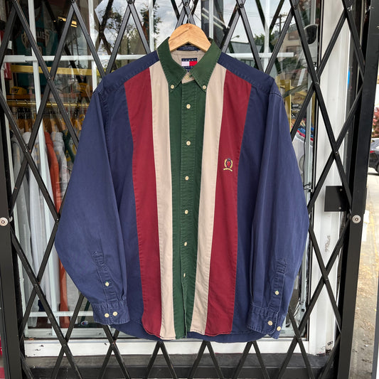 Vintage Tommy Oversized Button Up Shirt - Size M