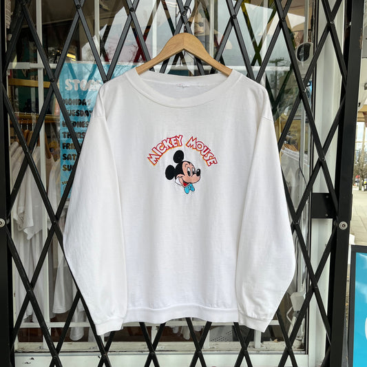 Vintage Disney Mickey Mouse Embroidered Long Sleeve - Size L