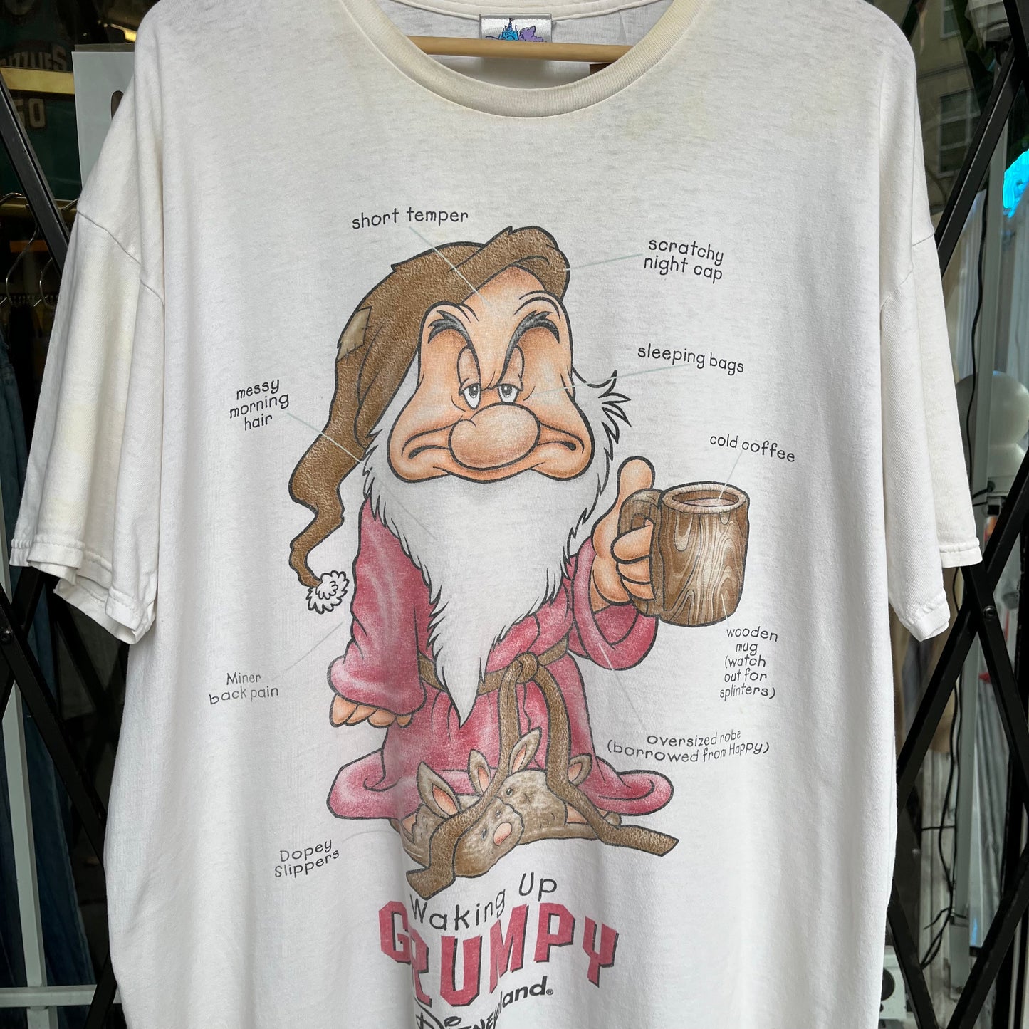 Vintage Disney Grumpy Oversized Sleeping Shirt - Fits size XXXL