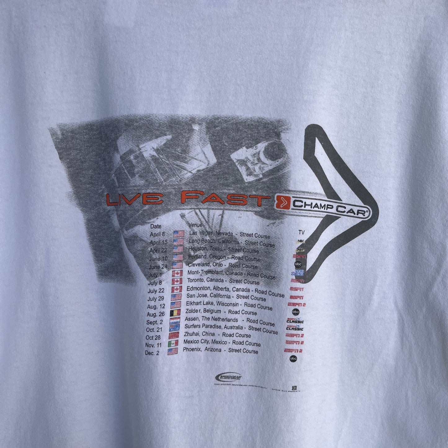2007 Live Fast Champ Car Tee - Size XL