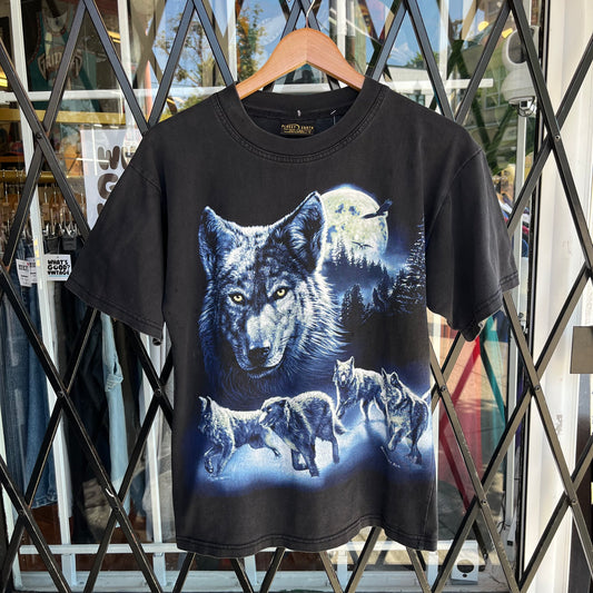 Vintage Planet Earth Wolf Pack Tee - Size S
