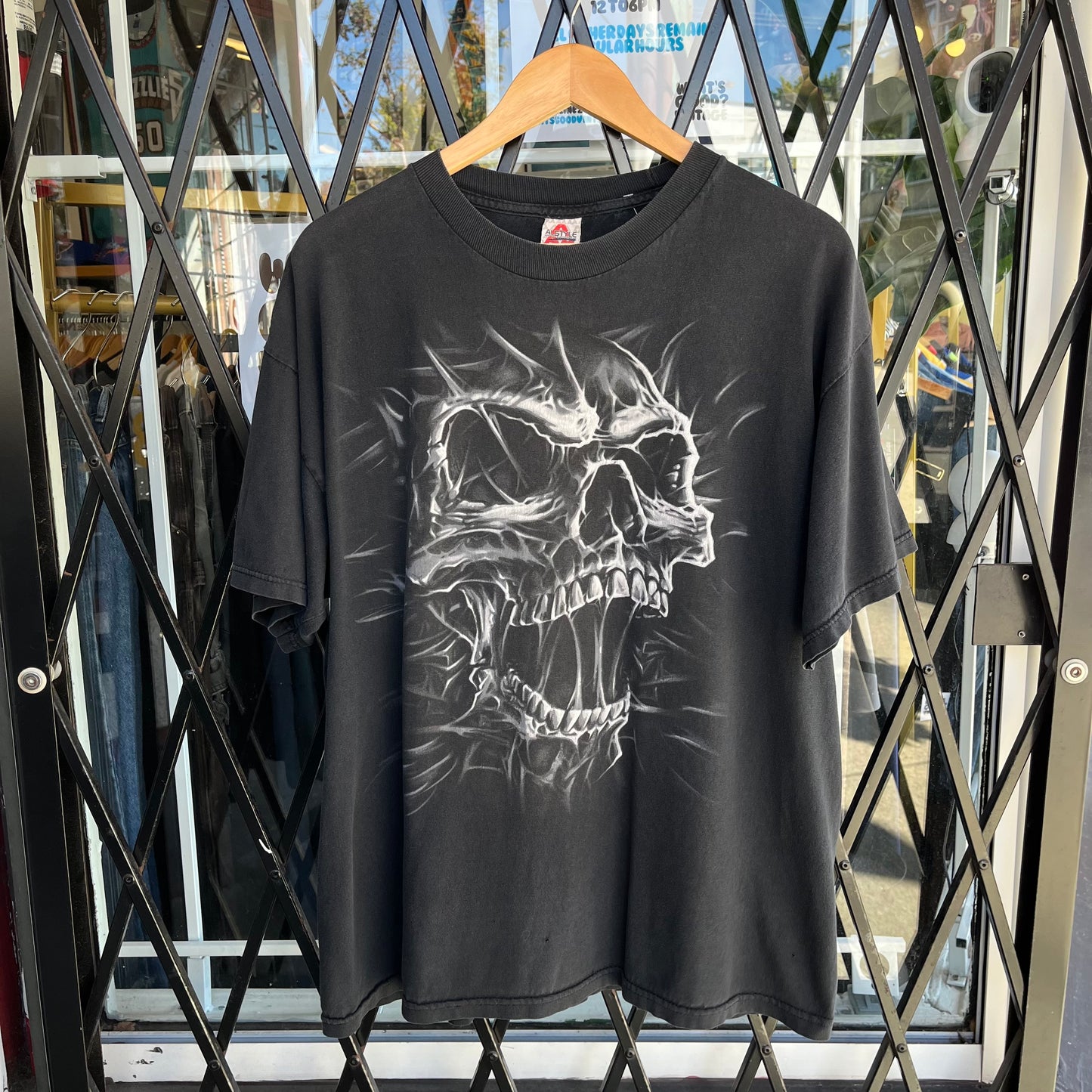 Y2K Skull Tee - Size XL