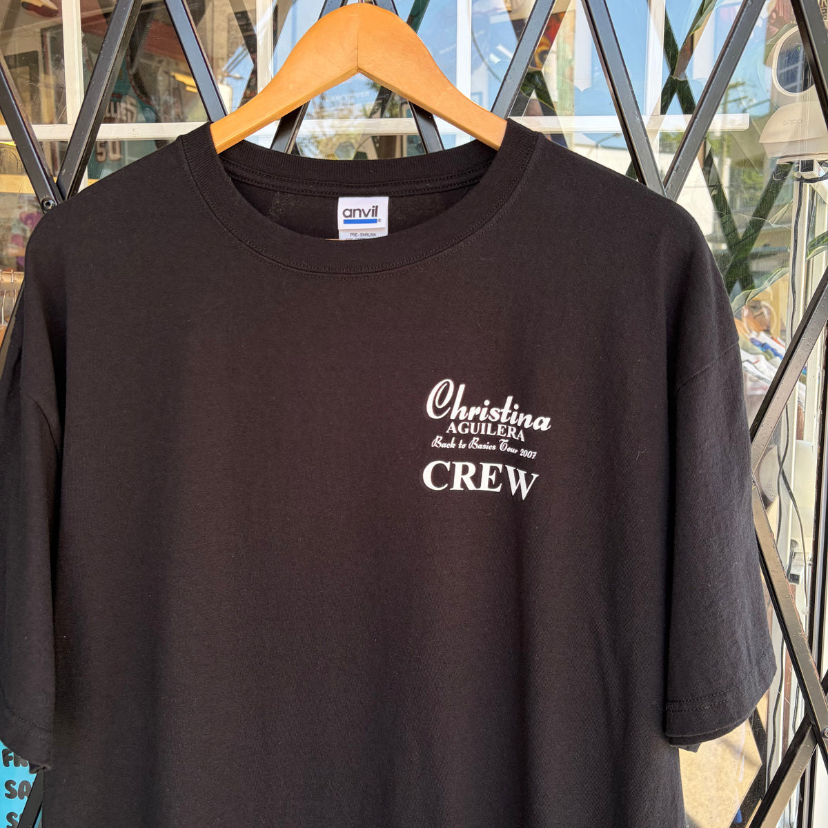 2007 Christina Aguilera Back To Basics Tour Local Crew Tee - Size XL