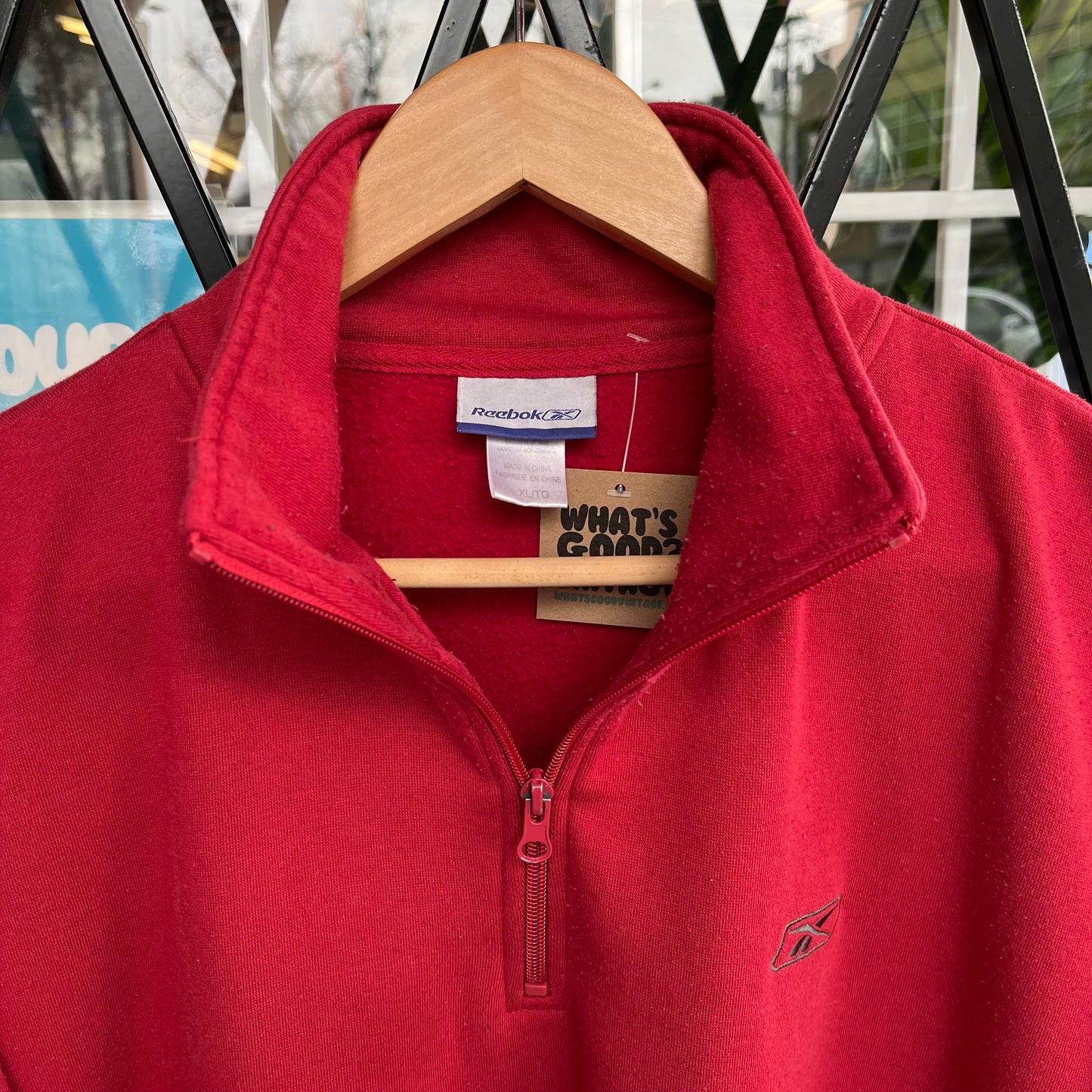 Vintage Reebok Quarter Zip Sweater - Size XL