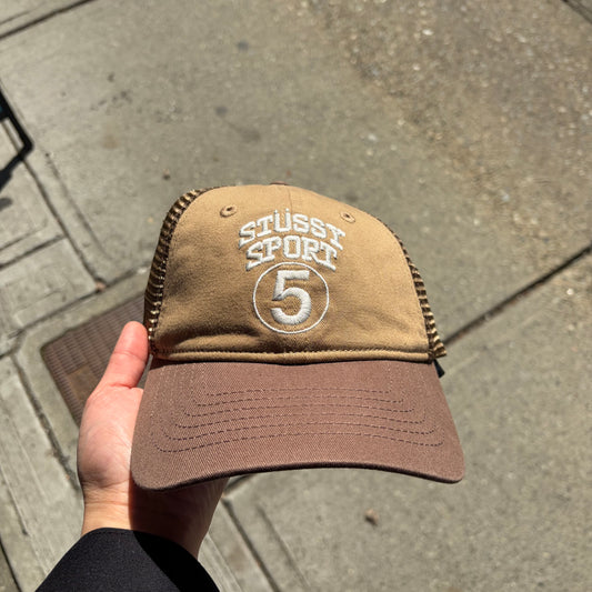 Stussy Sport 5 Trucker Hat Khaki
