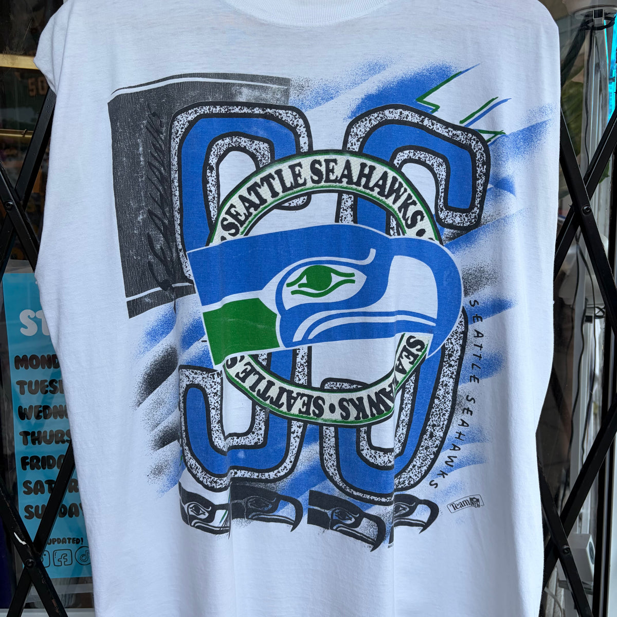 Vintage Seattle Seahawks Cut Off Tee - Size L