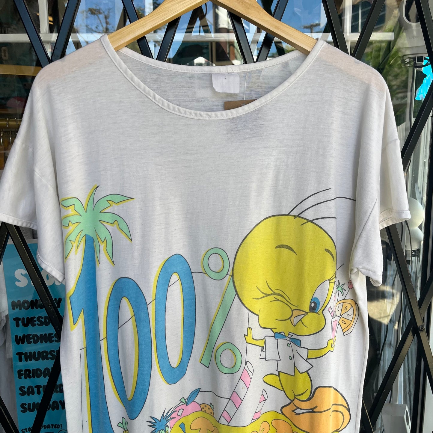 Vintage Looney Tunes Tweety Bird Beach Shirt - One Size