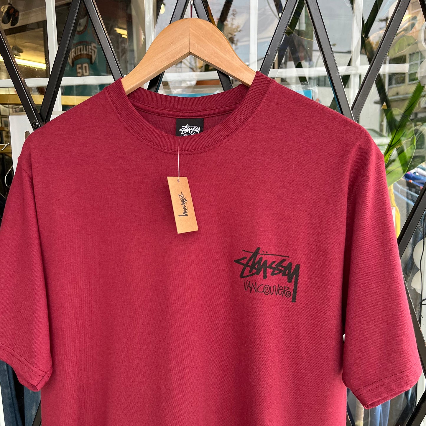 Stussy Stock Vancouver Tee Wine - Size M