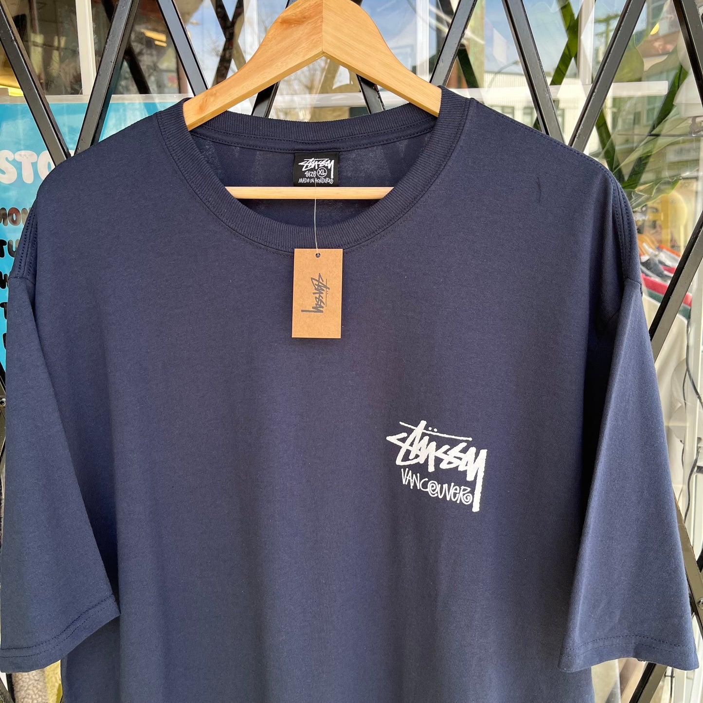 Stussy Vancouver Navy Tee - Size XL