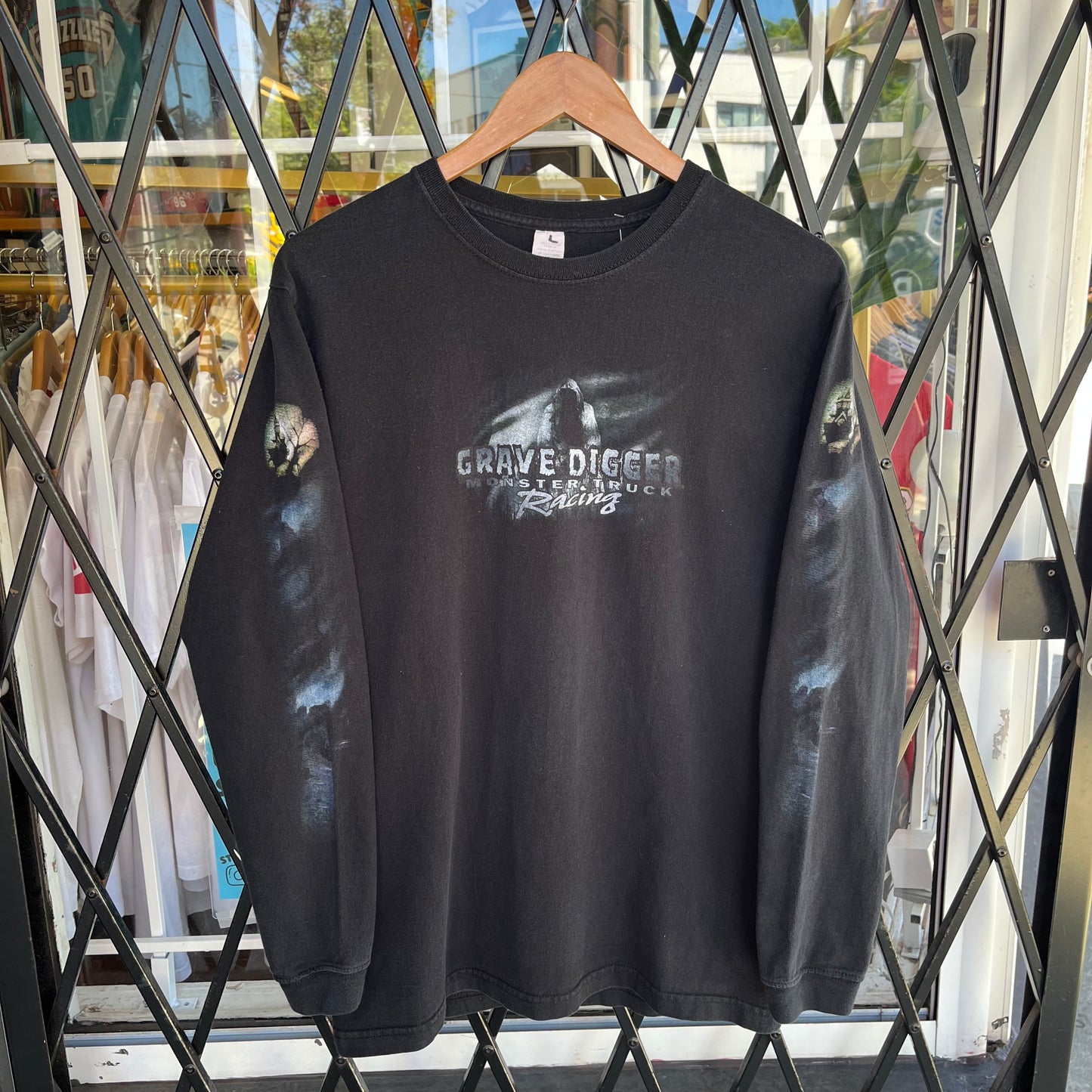 Vintage Grave Digger Monster Truck Racing Long Sleeve - Size L