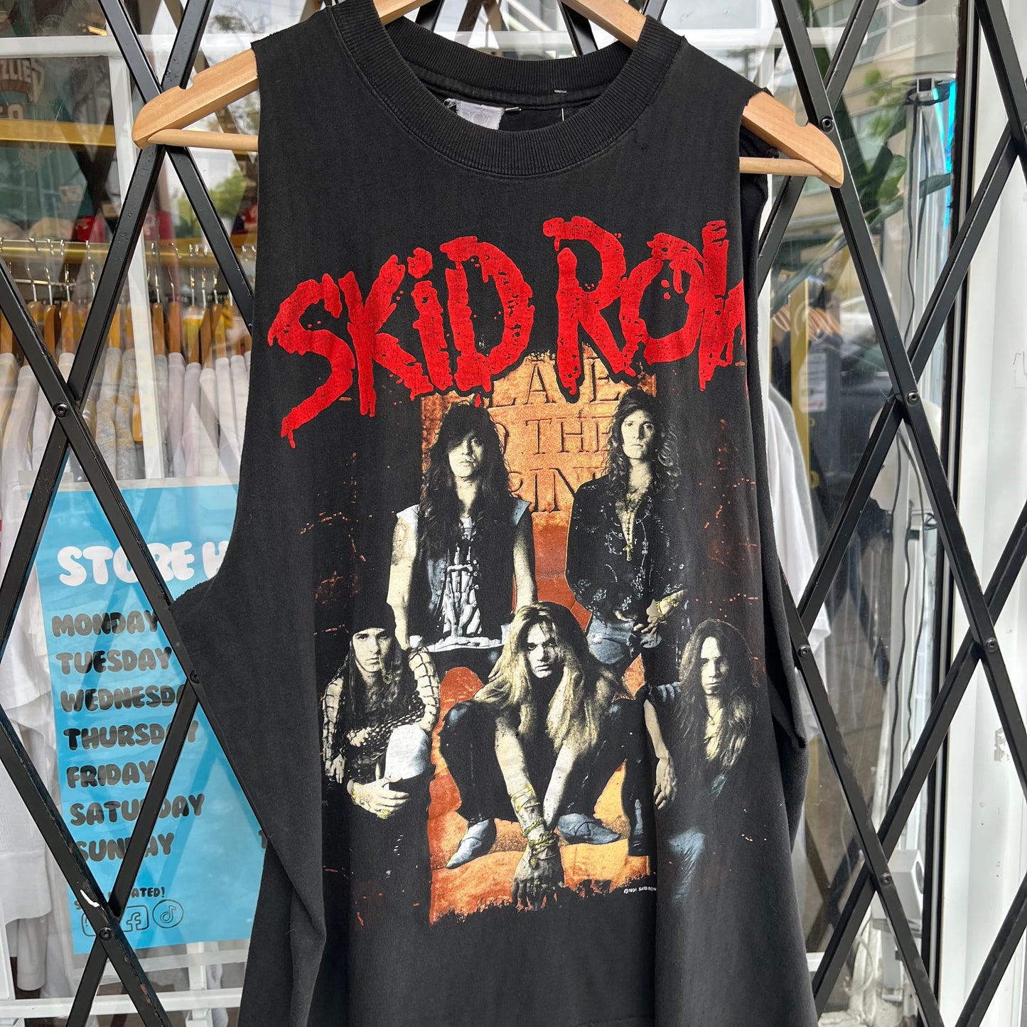 1991 Skid Row Tour Cut Off Tee - Size L