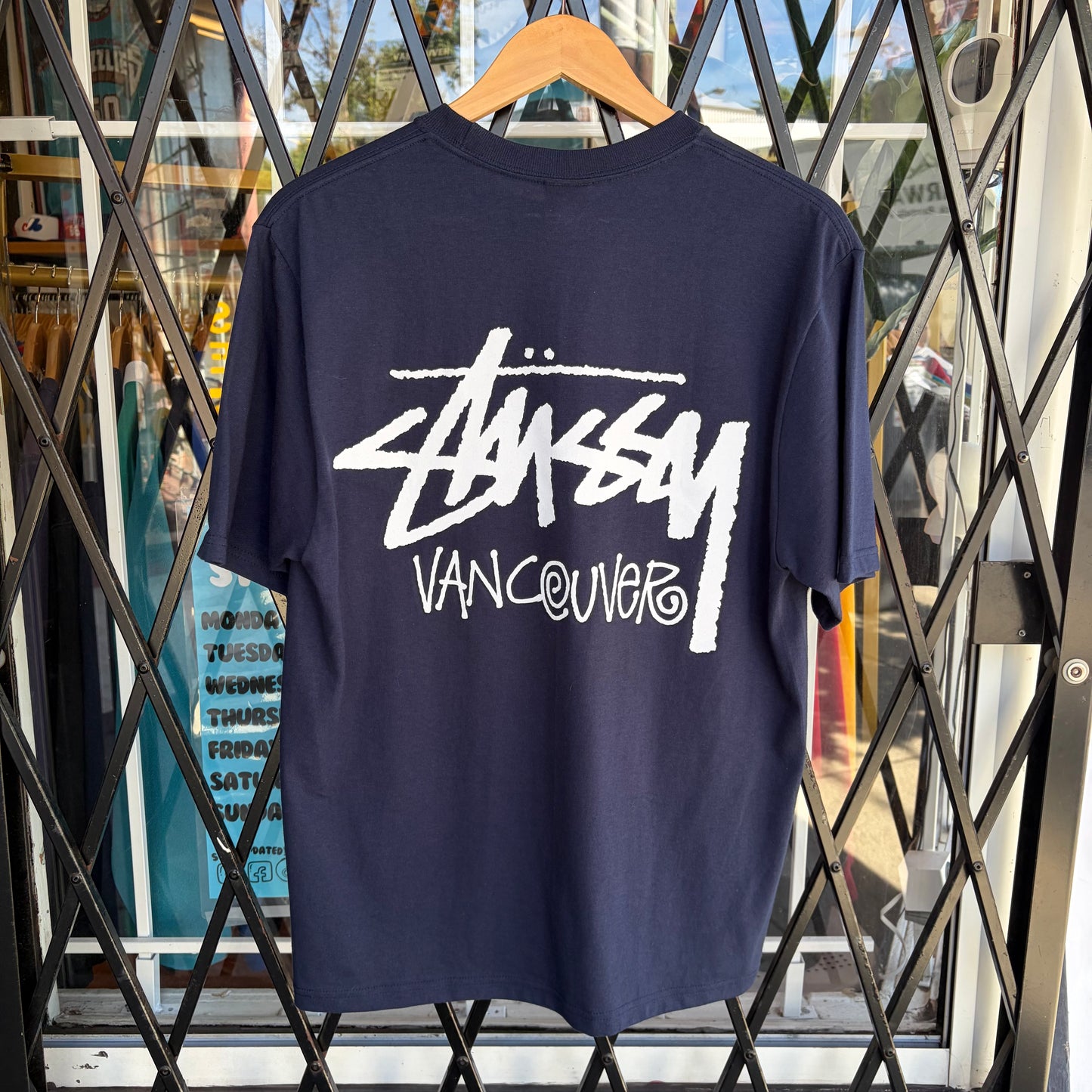 Stussy Vancouver Stock Tee Navy - Size M