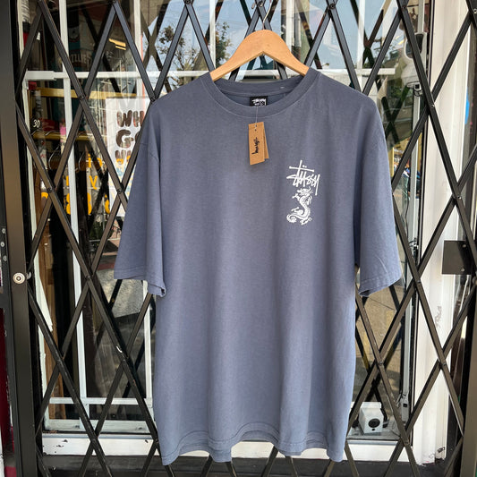 Stussy Double Dragon Tee Navy - Size L