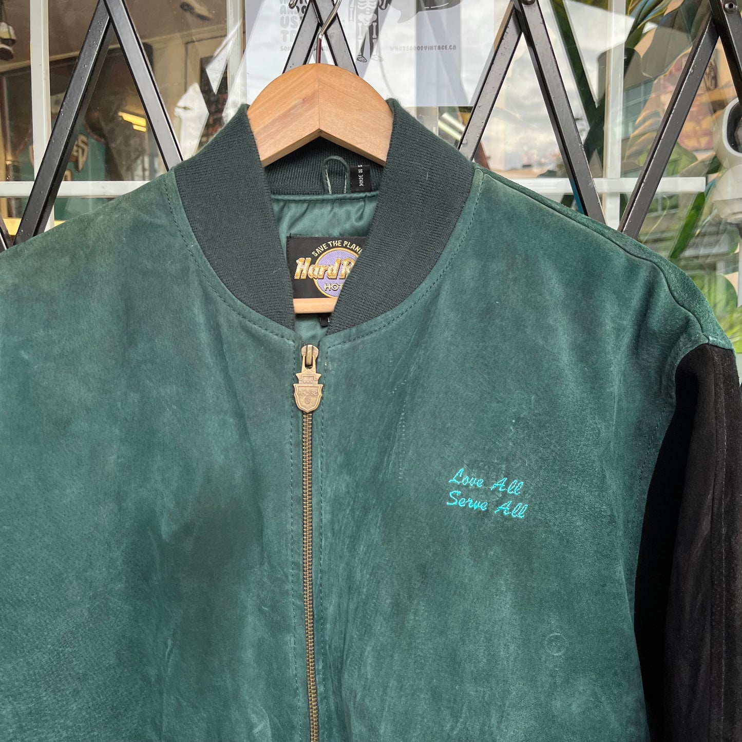 Vintage Hard Rock Cafe Las Vegas Save The Planet Genuine Leather Jacket - Size L