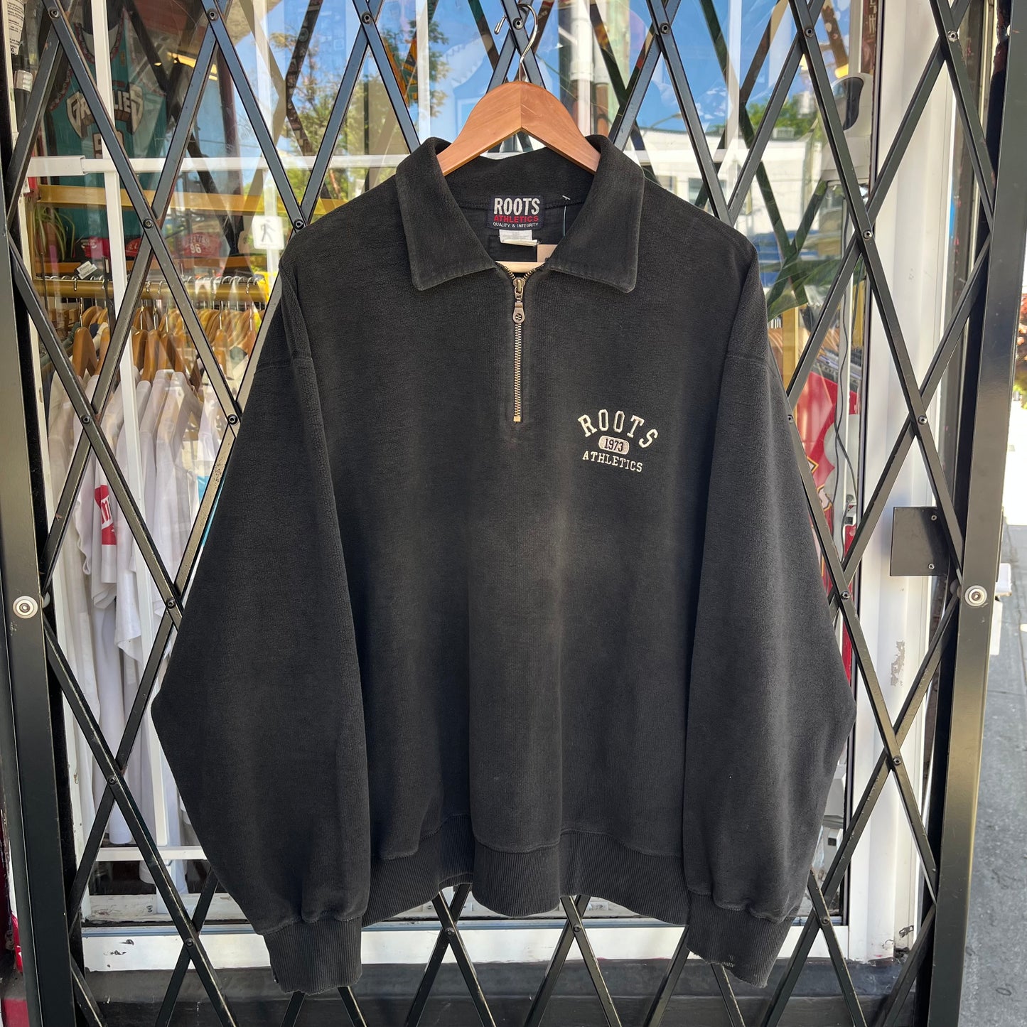 Vintage Roots Athletics Quarter Zip Sweater - Size XL