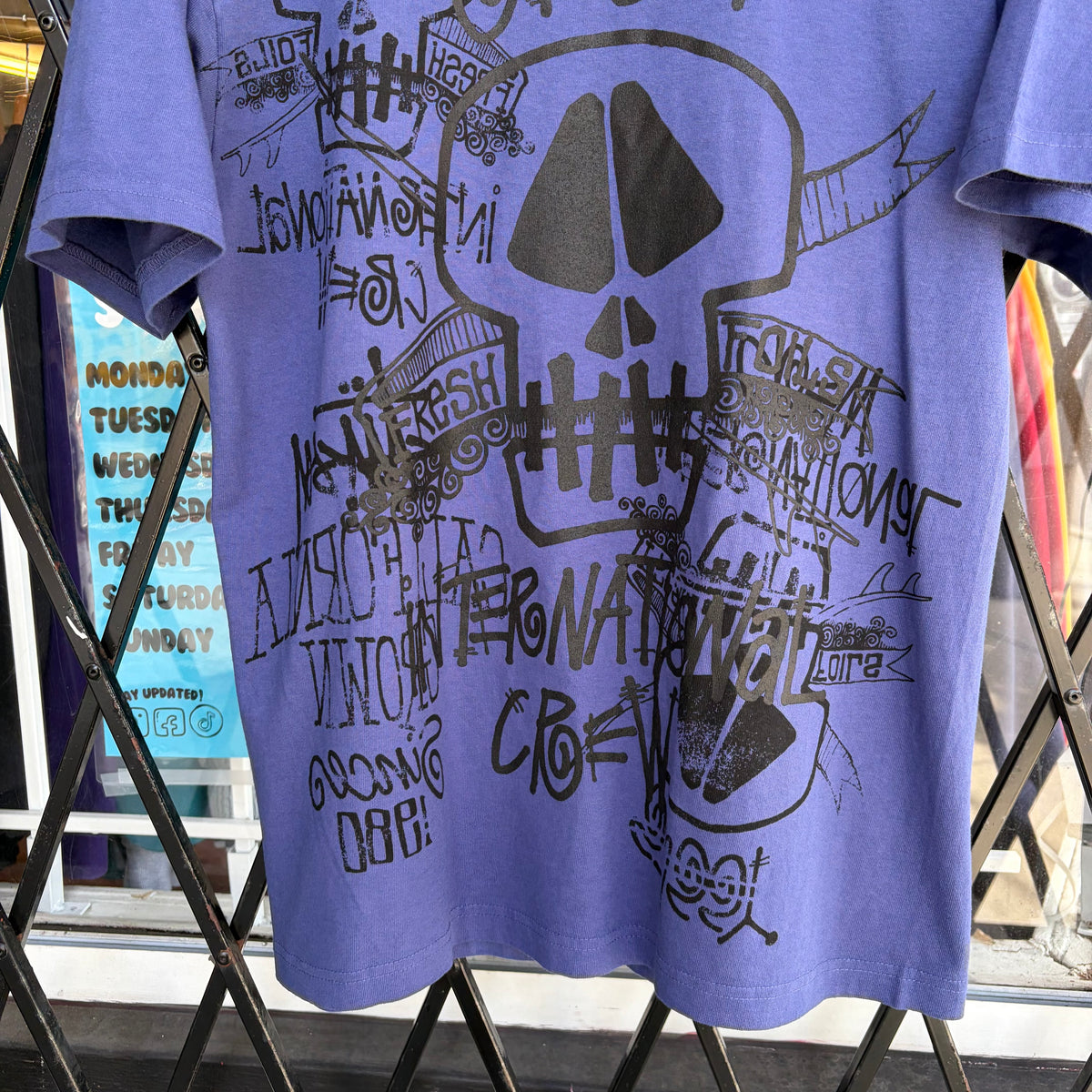 Stussy Skulls Tee Indigo - Size M