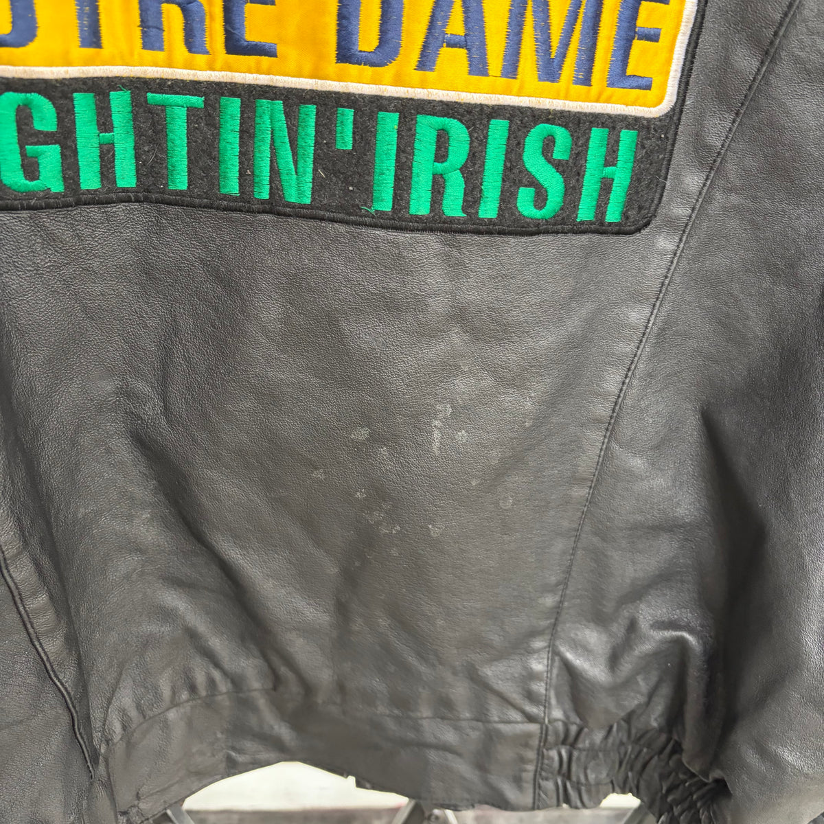 Vintage Notre Dame Leather Jacket - Size L