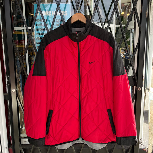 Vintage Nike Quilted Fleece Lined Jacket - Size L