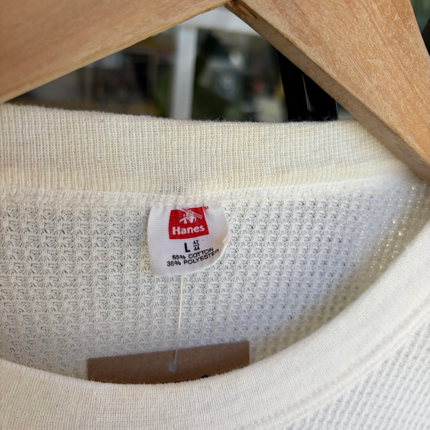 Vintage Hanes Waffle Thermal Long Sleeve - Size M