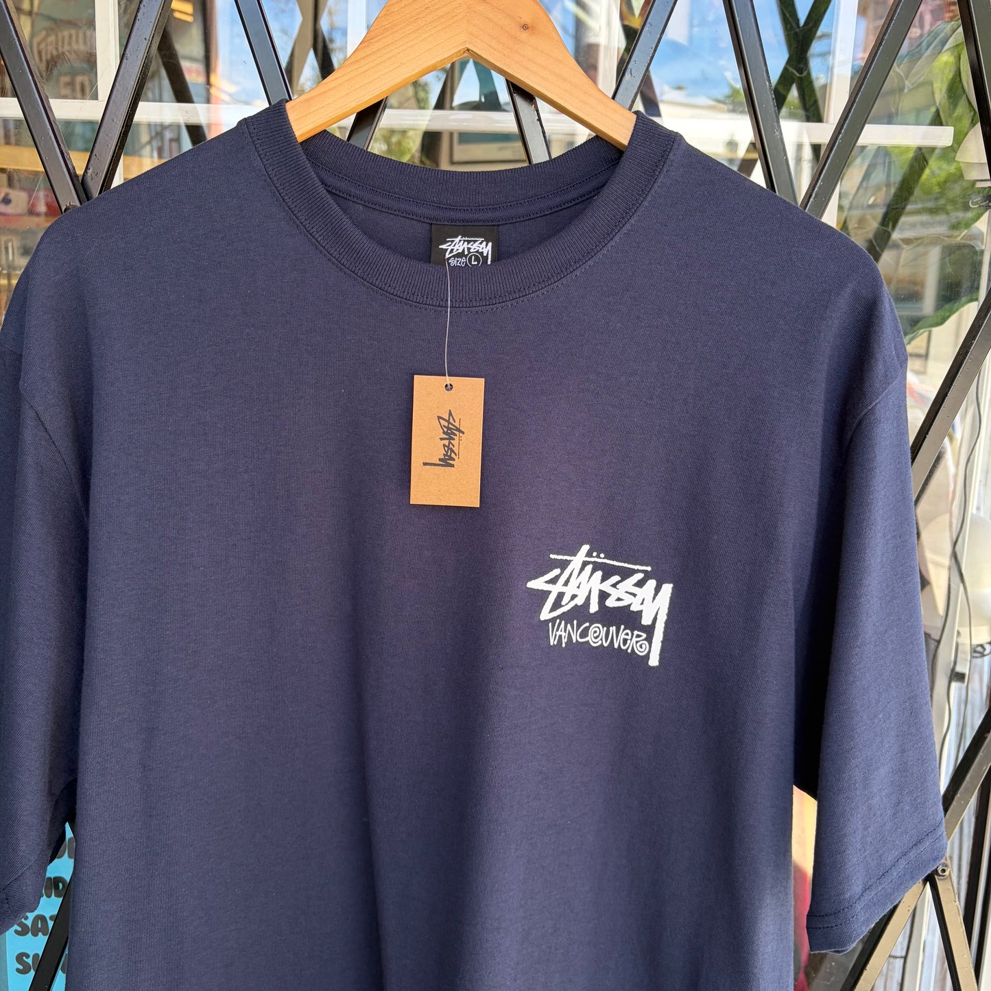 Stussy Vancouver Stock Tee Navy - Size L