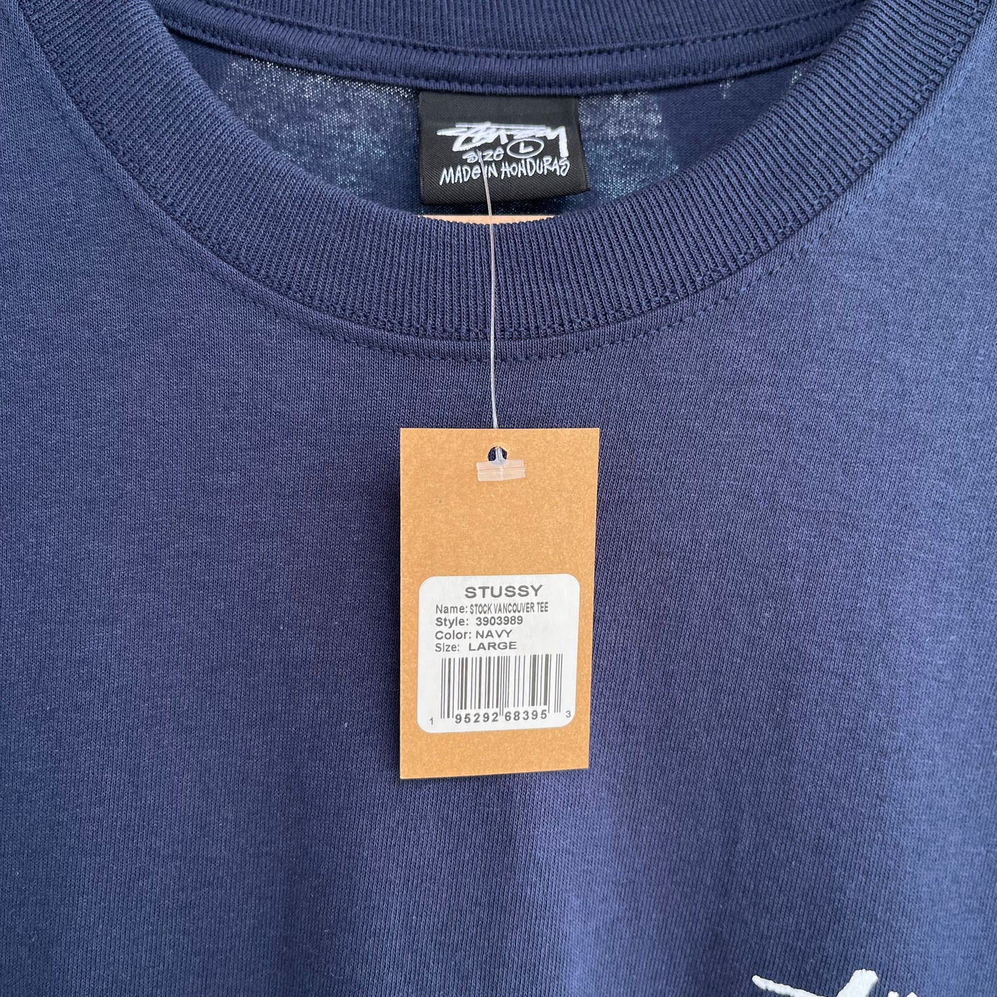 Stussy Stock Vancouver Tee Navy - Size L