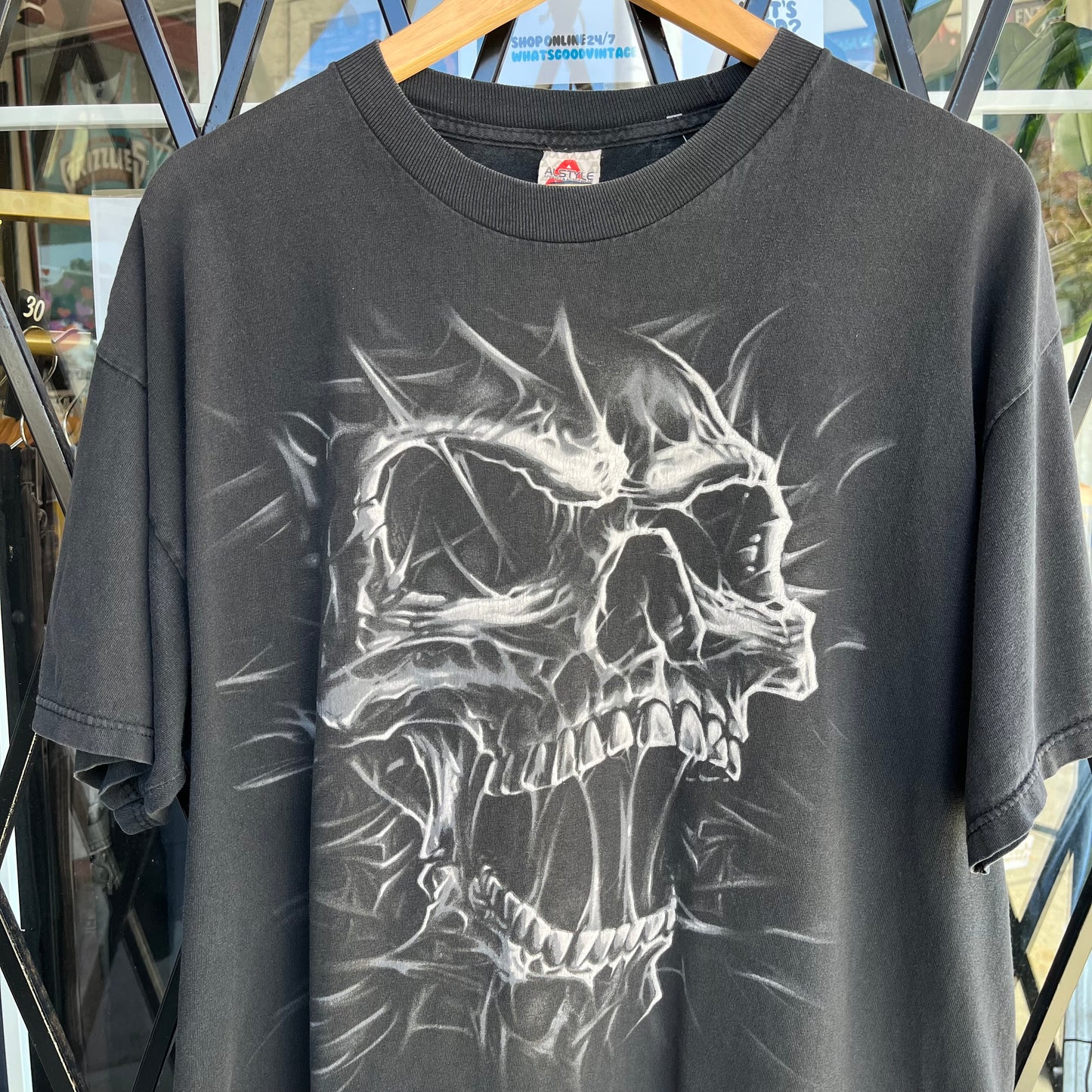Y2K Skull Tee - Size XL