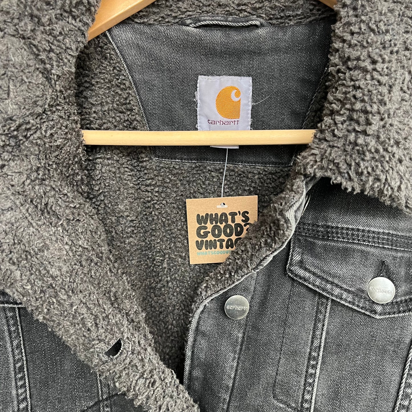 Carhartt Sherpa Lined Denim Jacket - Size Womens M